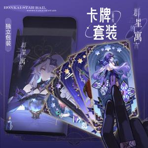 새로운 보라드 게임 HONKAI:STAR RAIL FABLE OF STARS 타로 카드 세트 14시트 세트 8x14cm 스파클 RuanMei Black Swan Kafka