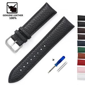 리치 패턴 소프트 가죽 시계 밴드, 교체 손목 스트랩, 14mm, 16mm, 18mm, 20mm, 22mm