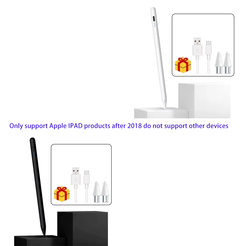 Apple iPad 펜 팜 거부 스타일러스 iPad Pro Mini 6 Air 2022 2021 2020 2019 2018 Pencil 2 IPAD 펜 전용