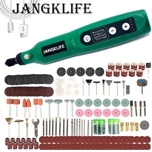 JANGKLIFE USB 무선 로타리 도구 키트 목공 조각 펜 DIY 쥬얼리 금속 유리 미니 무선 드릴