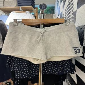 여성용 33 프린트 패턴 드로스트링 반바지, 섹시한 캐주얼 패션, 달콤한 귀여운 다용도 스타일 짧은 반바지, 여름 새로운 스타일, 2024