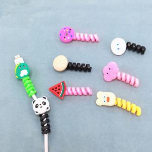 iPhone 용 만화 케이블 보호기 Android Winder Type-c USB 충전 코드 주최자 헤드폰 이어폰 데이터 라인 보호