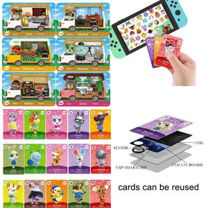 Animal Crossing Series4 to5 게임 카드 Ankha Pietro 스위치/스위치 라이트/Wii U/New 3DS ACNH 동물 세트 NFC 카드 애니메이션 카드