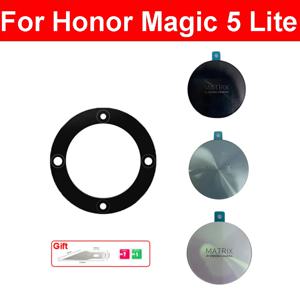 Honor Magic5 Lite Magic 5 Lite 후면 카메라 유리 내부 렌즈 교체 부품 용 접착 스티커가있는 후면 카메라 렌즈 유리