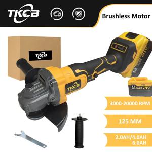 TKCB 21V 125mm 브러시리스 무선 전기 앵글 그라인더 125MM 4 기어 커팅 머신 Makita 18V 리튬 이온 배터리 용 전동 공구