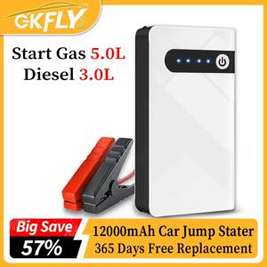 GKFLY 12V 휴대용 자동차 점프 스타터 12000mAh 자동 배터리 부스터 충전기 자동차 비상 부스터 800A 보조베터리 시작 장치