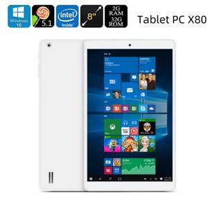 8인치 X80 안드로이드 5.1+ 윈도우 10 듀얼 OS 태블릿 2GB RAM 32GB ROM 인텔 x5-Z8350 CPU 쿼드 코어 듀얼 카메라 1920 x 1200 IPS