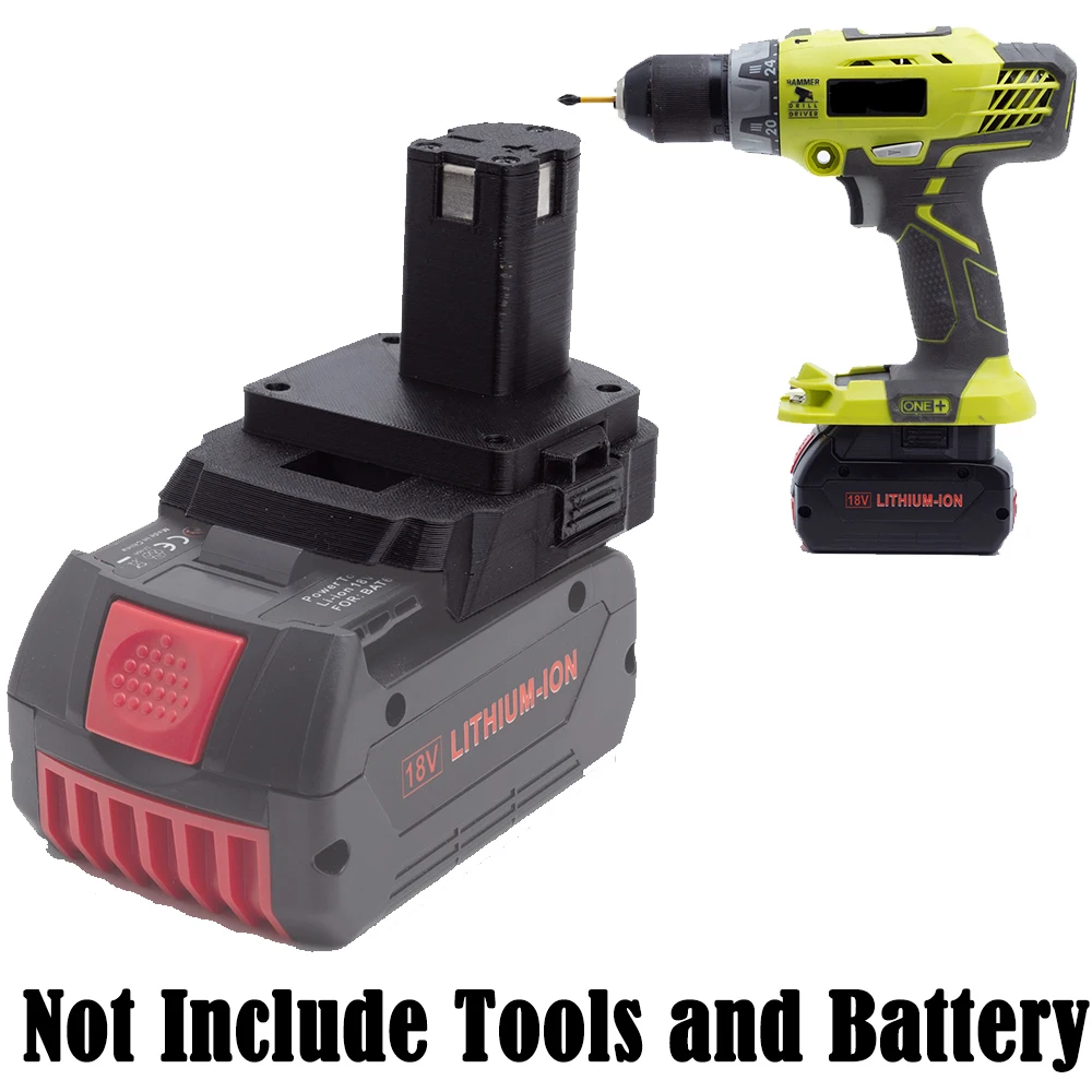 Ryobi ONE + 18V 전동 공구 커넥터 용 BOSCH 18V 리튬 배터리 용 배터리 변환기 어댑터 (배터리 없음)