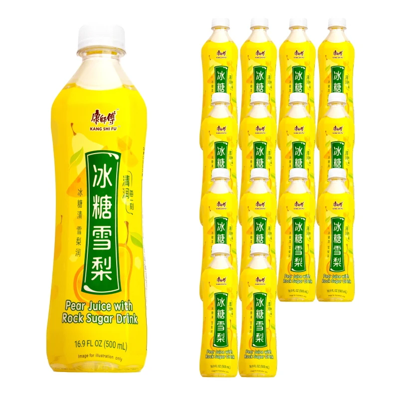 [공식수입인증정품] 캉스푸 빙탕설리 배주스 중국식품 음료 500ml, 15개, 1박스