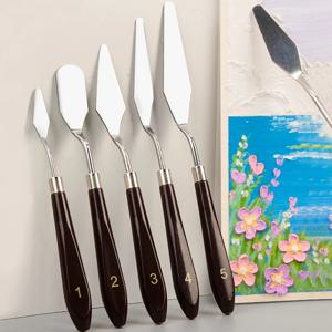 스테인레스 스틸 유화 칼 아티스트 공예 주걱 팔레트 혼합 칼 스크레이퍼 아트 아크릴 구 아슈 그림 그리기 도구