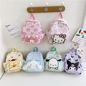 카와이 헬로 키티 쿠로미 Cinnamoroll 배낭 귀여운 만화 My Melody Pochacco Pompom Purin 애니메이션 보관 학교 가방 Sac A Dos