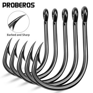 PROBEROS 10 개/몫 Haihu 강 낚시 장비 액세서리에 대한 바브 후크와 두꺼운 고 탄소강 Fishhook Lron 후크 도매