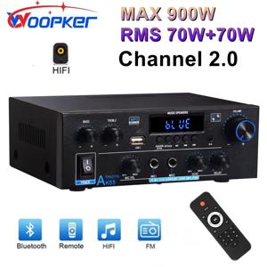 우퍼 앰프 AK55 900W 최대 2.0 채널 등급 70W + 70W 블루투스 오디오 하이파이 AMP 가라오케 음악 플레이어 지지대 110V 220V 12V