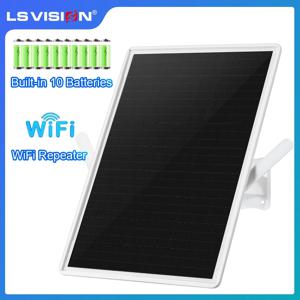 LS VISION 15W 태양열 구동 WiFi 리피터 실외 내장 25000mAh 배터리 IP66 방수 2.4Ghz WiFi 확장기 신호 부스터