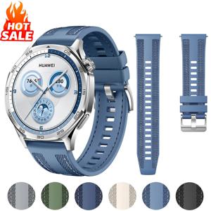 HUAWEI WATCH GT 5 4 46mm/Watch 4 5 Pro GT 3 2 Pro 46mm 복합 실리콘 밴드 팔찌용 공식 22mm 나일론 스트랩