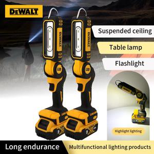 Dewalt 휴대용 다기능 휴대용 캠핑 토치, 야외 캠핑용, 90 도 접이식 LED 작업등, 20V 리튬 배터리