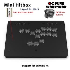 펑크 워크샵 레버리스 M 미니 히트박스 레이아웃 D SOCD 파이팅 스틱 컨트롤러, PWS 기계식 버튼, XInput MAME SF6 게임