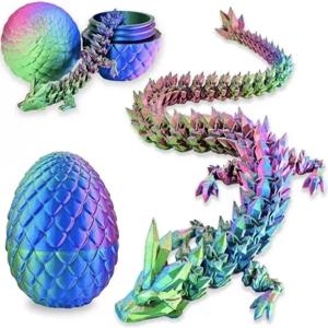 3D 인쇄 드래곤 에그 드래곤 모델 휴일 선물 장식 모델 풀 컬러 크리스탈 컬렉션 조각 어린이 장난감 공예