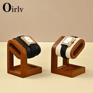 Oirlv 새로운 레트로 나무 시계 팔찌 팔찌 디스플레이 홀더 스탠드 랙 소매점 쇼케이스 Brazaletes 쥬얼리 랙 도매