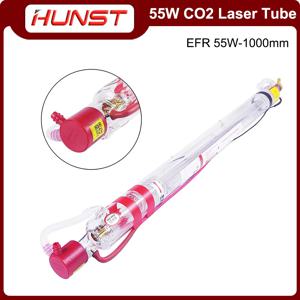 HUNST CO2 레이저 튜브 EFR-1000CL 직경 50mm 길이 1000mm 레이저 유리 램프, CO2 조각 절단기용, 55W