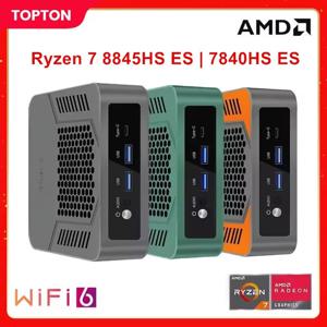 Topton 솔리드 미니 PC 게이머 AMD Ryzen 7 8845HS ES USB4.0 듀얼 LAN 2xDDR5 PCIe4.0 Windows 11 Pro NUC 포켓 미니 컴퓨터 WiFi6