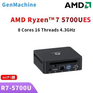 2025 GenMachine 신형 미니 PC, 윈도우 10/11, DDR4, 3200MHz, AMD WiFi6, BT5.2, R7 5700U, 4800H ES, AMD Ryzen7 5700U, 4800H ES, CPU 지지대