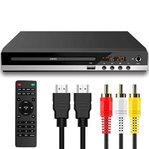 DVD 플레이어 1080P 고화질 홈 DVD 플레이어 박스 TV DVD CD 디스크 플레이어 AV 출력 내장 마이크 포트 모든 지역 무료