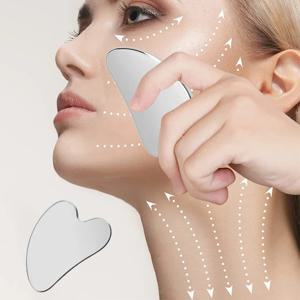 1PC 스테인레스 스틸 Gua Sha 스크레이퍼 스킨 뷰티 케어 페이스 마사지 전신 목 Guasha 해독 스파 마사지 도구 스트레스 릴렉스