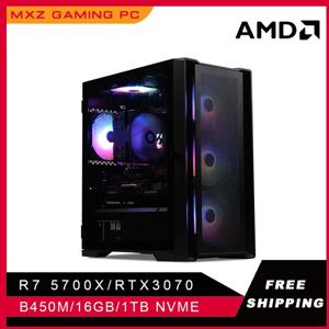 고성능 게이밍 PC, Ryzen R7 5700X RTX3070, 1TB NVME Windows 10 Pro 키, 데스크탑 컴퓨터, 시스템 유닛 PC 사용자 정의 PC