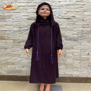 Eid 키즈 코튼기도 의류 드레스 이슬람 소녀 긴 Khimar Hijab 터키 Abaya 드레스 이슬람 드레스 전체 커버 가운 라마단