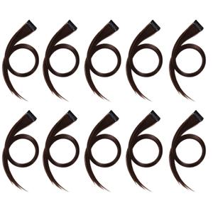 A71P 10pcs 레인보우 강조 머리 확장 머리핀 긴 스트레이트 헤어 클립 소녀 머리 거짓 머리 갈색에 대 한 트리밍 가능