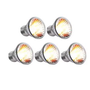 A72P 5PCS UVA + UVB 파충류 난방 전구 뱀 거북이 애완 동물 전체 스펙트럼 Basking UV 전구 난방 빛 75W