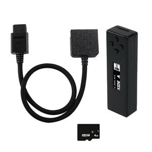 【핫 케이크】Fdskey 디스크 시스템 드라이브 에뮬레이터 + 케이블 어댑터 + 샤프 트윈 Famicom 에뮬레이터용 OLED 디스플레이가 있는 4GB 카드용