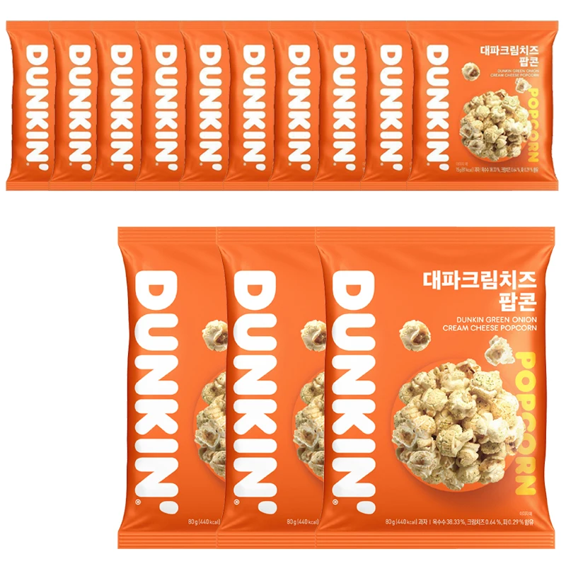 [던킨  팝콘] 대파크림치즈 80g 3개+ 15g 10개