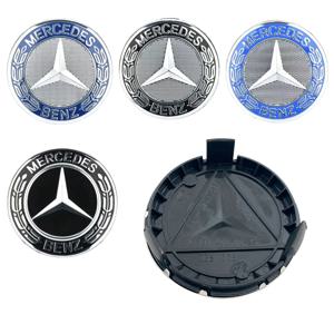 4Pcs 75mm 블랙 블루 휠 센터 캡 로고 허브 커버 배지 엠 블 럼 메르세데스 벤츠 W205 W204 W212 A 1714000025   자동차 액세서리