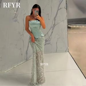 RFYR 페르시 이브닝 드레스 반짝이 댄스 파티 드레스 외장 파티 드레스 여성을위한 섹시한 스팽글 فساتين مناسبة رسمية 드레스 맞춤형