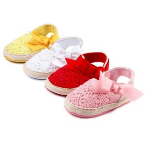 사랑스러운 bowknot 아기 첫 워커 유아 소녀 어린이 신발 부드러운 단독 신생아 신발 antislip 아기 공주 신발
