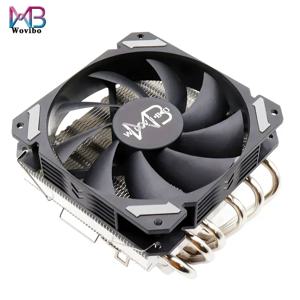 6 히트파이프 CPU 쿨러 팬 로우 프로파일 라디에이터 울트라 슬림 4핀 PWM LGA 115X 1200 1700 2011 V3 X79 X99 AM3 AM4 120mm CPU 냉각