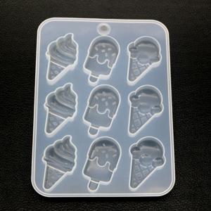 DIY 아이스크림 아이스 캔디 실리콘 몰드 카와이 음식 카보 숑 DIY 디코덴 용품 스위트 데코 수지 공예 UV 수지 몰드 여름 데코