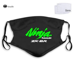 일본 오토바이 닌자 Zx6R 모터스포츠 로고 Zx 6R 2019 디자인 페이스 마스크 필터 포켓 천 재사용 가능, 세척 가능