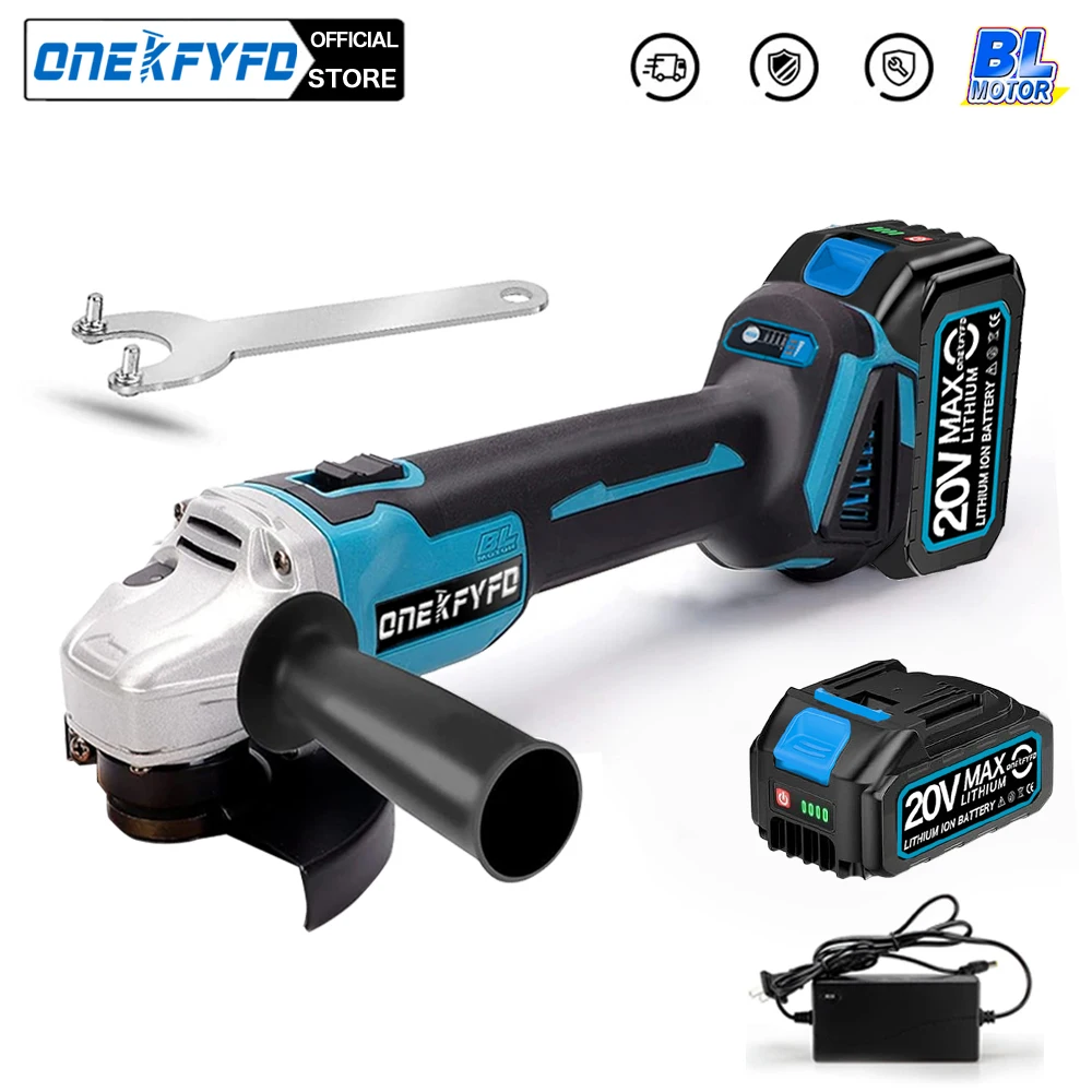 125mm 무선 브러시리스 충전식 전기 앵글 그라인더 그라인딩 머신 Makita 18V 배터리 용 DIY 목공 전동 공구