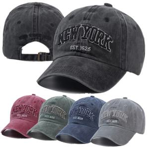 2025 뉴욕 남성 여성을위한 씻어 면화 모자 Gorras Snapback 모자 야구 모자 태양 보호 Casquette 아빠 모자 야외 모자