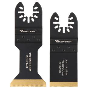 Vearter 2Pcs 34/44mm 범용 티타늄 코팅 진동 Multitool 금속 손톱 절단 용 톱 블레이드 목재 플라스틱 하드 소재