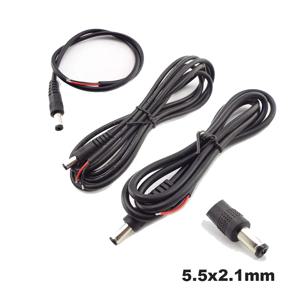 12V 5A DC Male 전원 공급 장치 DIY 케이블 연장 LED 조명, 20 AWG 잭 코드 DC 커넥터 CCTV 5.5x2.1mm 플러그