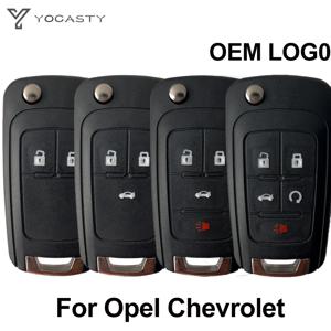 YOCASTY 원격 플립 키 쉘 케이스 Chevrolet Cruze Lova Camaro Impala Spark Opel 교체 용 자동차 쉘 2 3 4 5 버튼