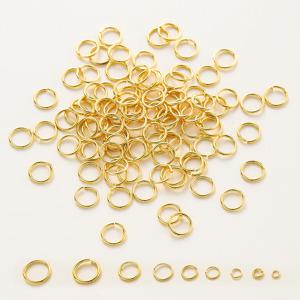 50-200 개/몫 14K/18K 진짜 골드 도금 황동 오픈 점프 링 분할 연결 링 DIY 쥬얼리 도매 액세서리 만들기