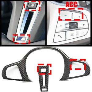 탄소 섬유 스티어링 휠 커버 트림 장식 BMW 1 2 3 4 5 6 7 8 시리즈 스포츠 X3 X4 X5 X6 G20 G28 G30 G38 F90 F91