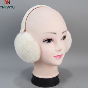 2025 새로운 여성 겨울 품질 진짜 렉스 토끼 모피 귀마개 렉스 토끼 모피 귀마개 사랑스러운 소녀 정품 렉스 토끼 모피 귀마개