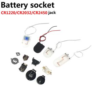 버튼 코인 셀 배터리 소켓 홀더 케이스 커버, ON-OFF 스위치, 3V 배터리 보관함, CR2032, CR1220, CR2450, 50 개, 20 개, 10 개, 5 개