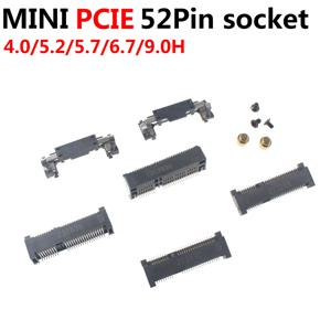 5PCS 미니 PCIE Msata 커넥터 PCI-E 소켓 슬롯 52P 카드 홀더 H4.0MM H5.2 H5.6 H6.8 H9.0 노트북 미니 PCIE SMT SSD 용